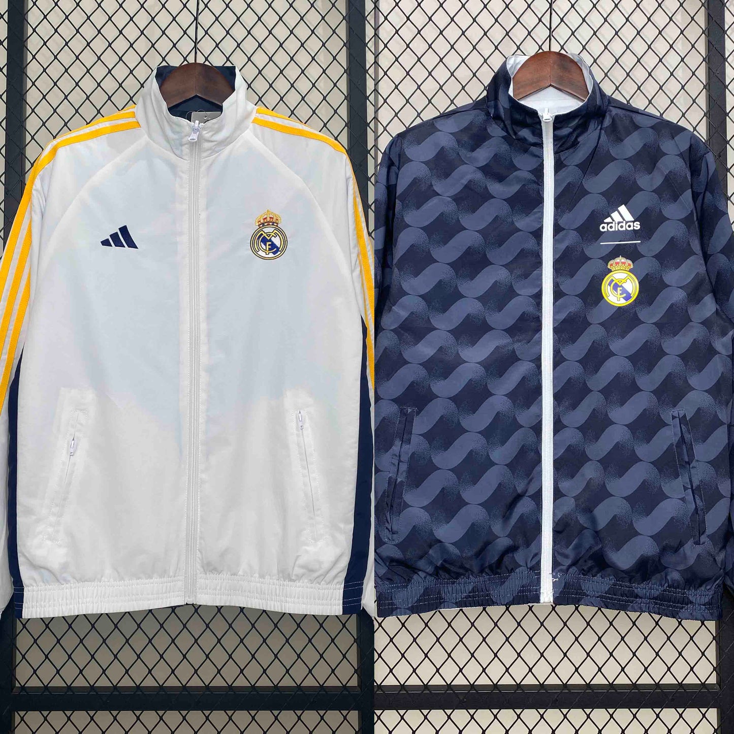 Real Madrid White&Navy Double-Sides Jacket