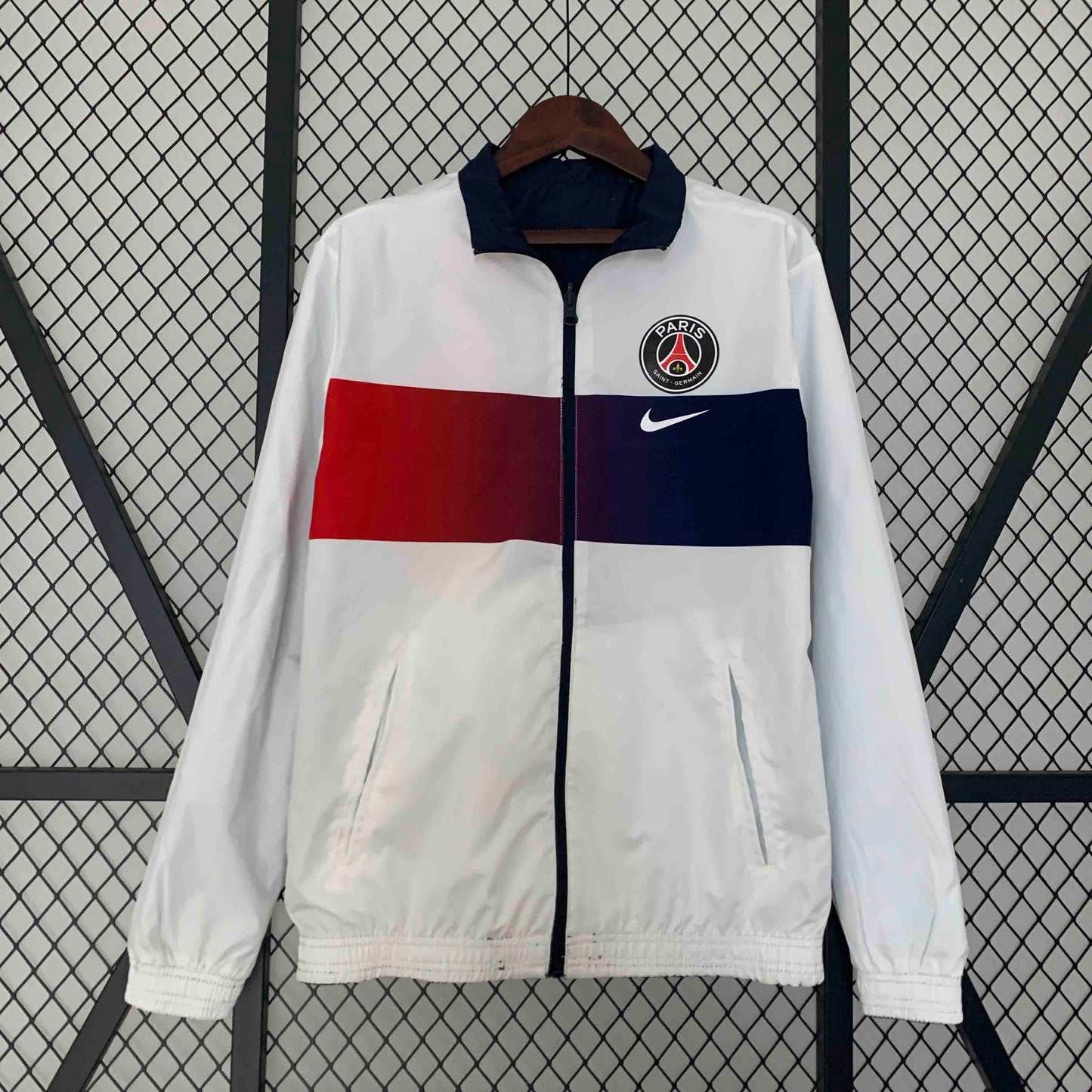 PSG White&Navy Double-Sides Jacket