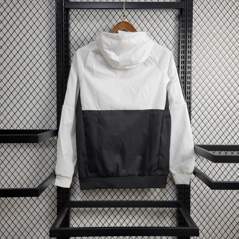 Bayern White and Black Windbreaker
