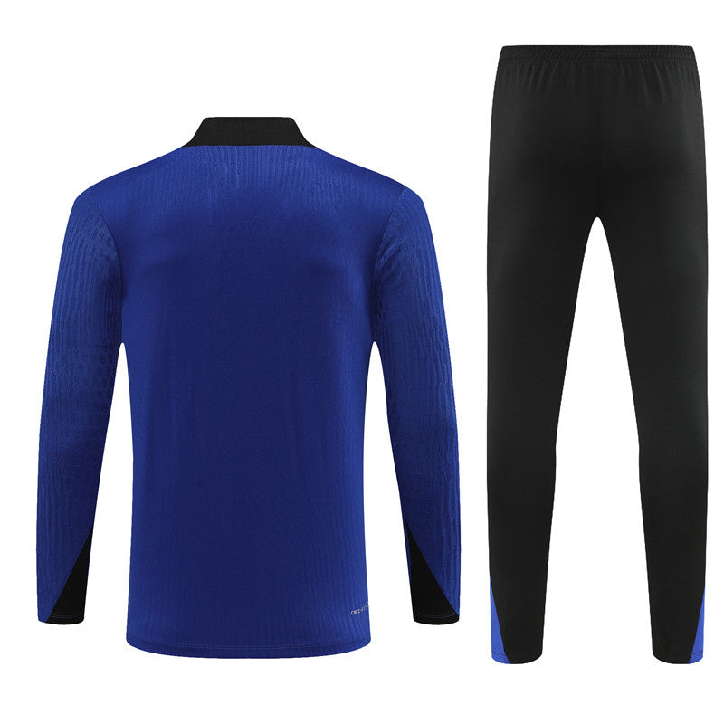 24-25 Barcelona Blue Player Long Sleeve Training Suit