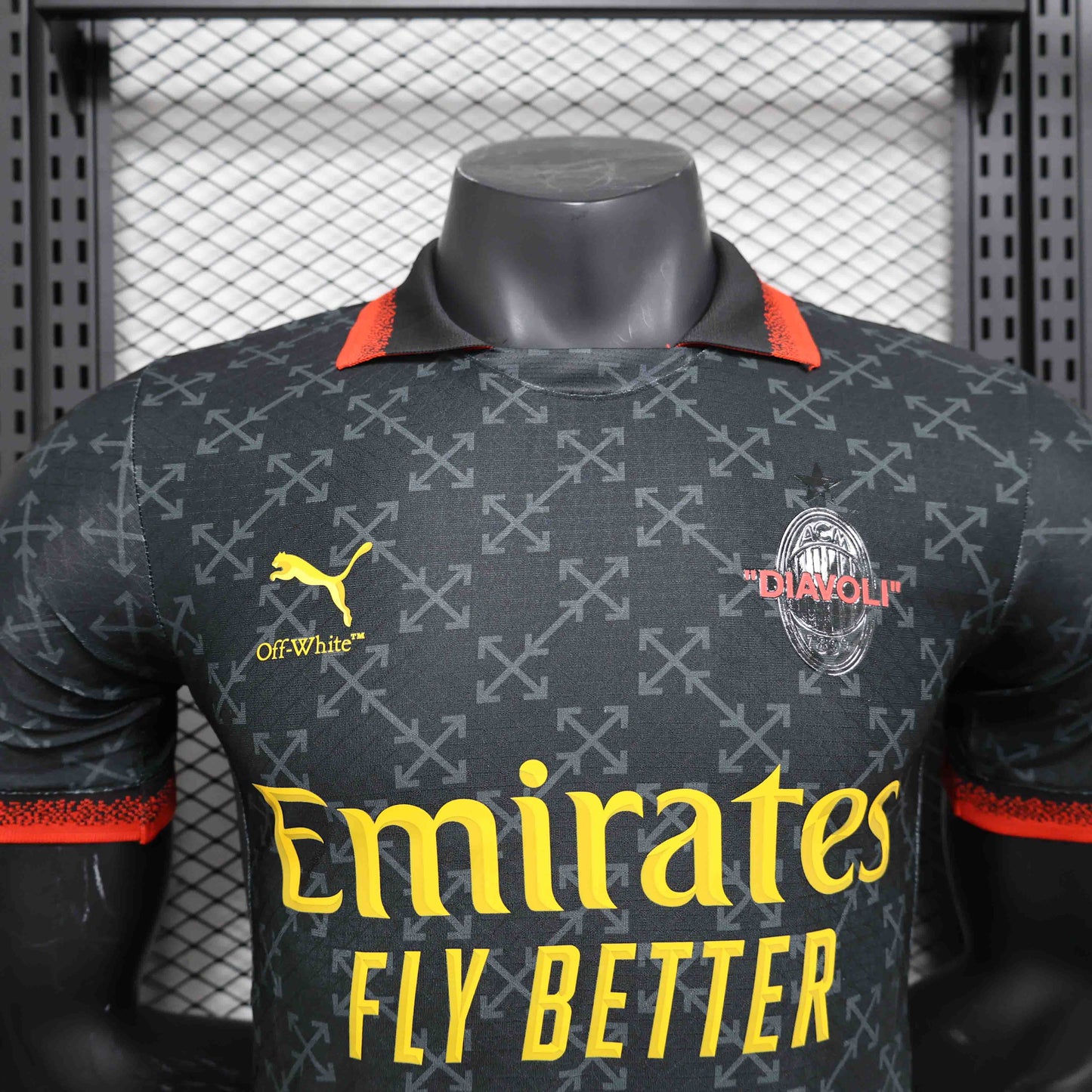 AC Milan x OffWhite Player Version Shirt