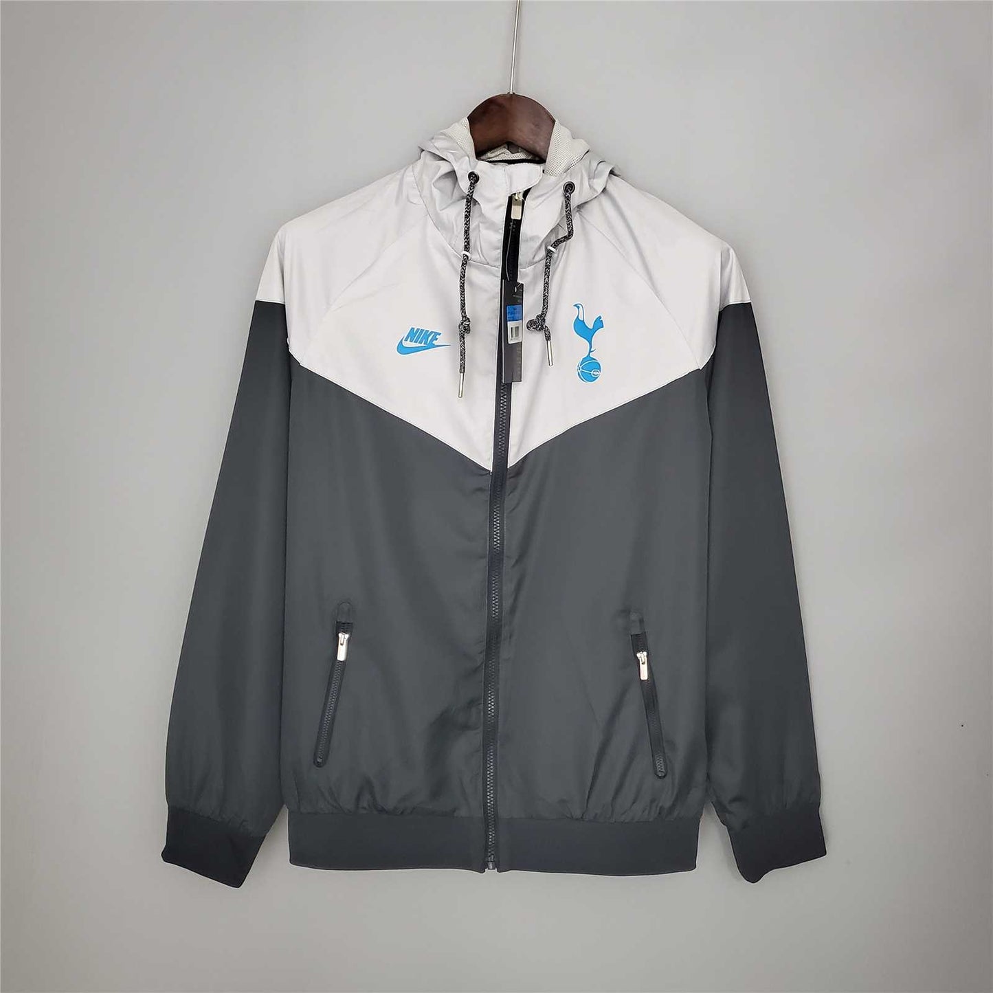 Tottenham Hotspur Black Grey Windbreaker