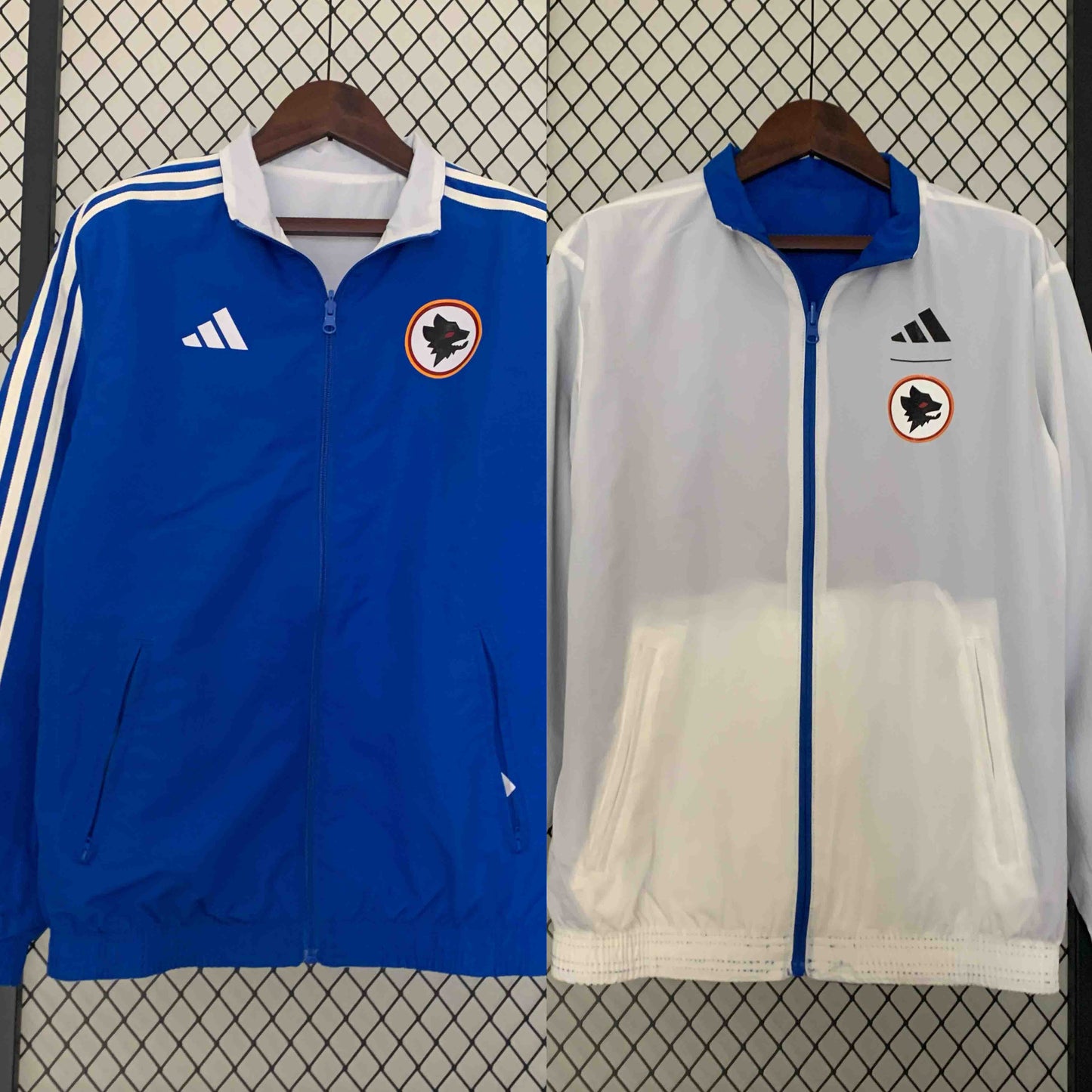 Roma White&Blue Double-Sides Jacket